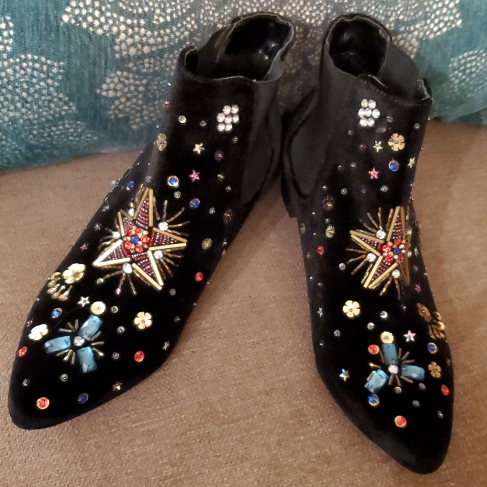 Betsey Johnson JAX embellished booties